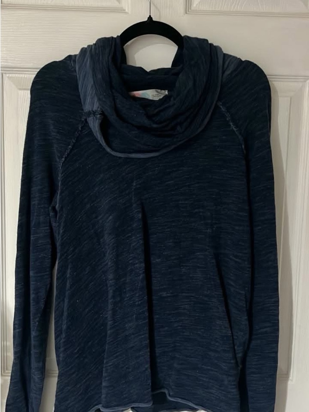 FP Movement by Free People Navy Blue Cowl-Neck Pullover
